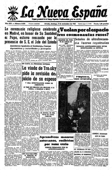 Portada Domingo 5 de Noviembre de 1961