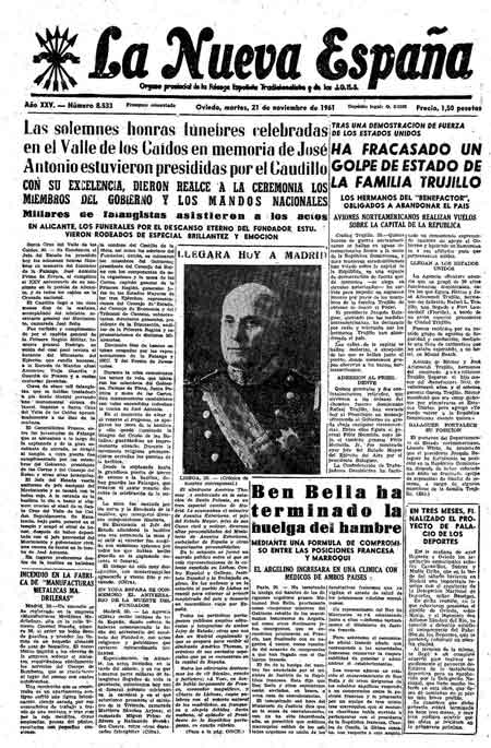 Portada Martes 21 de Noviembre de 1961