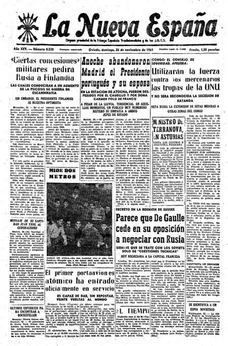 Portada Domingo 26 de Noviembre de 1961
