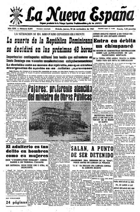 Portada Jueves 30 de Noviembre de 1961