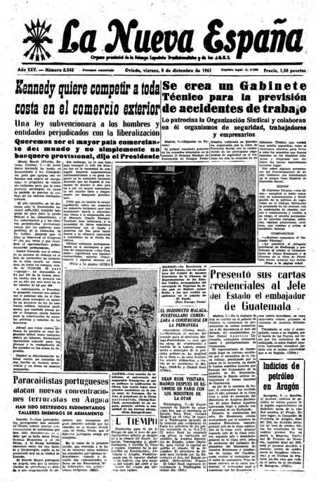 Portada Viernes 8 de Diciembre de 1961