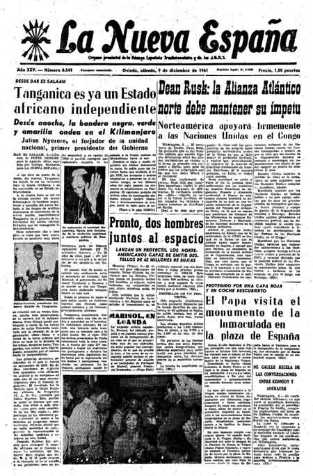 Portada Sábado 9 de Diciembre de 1961