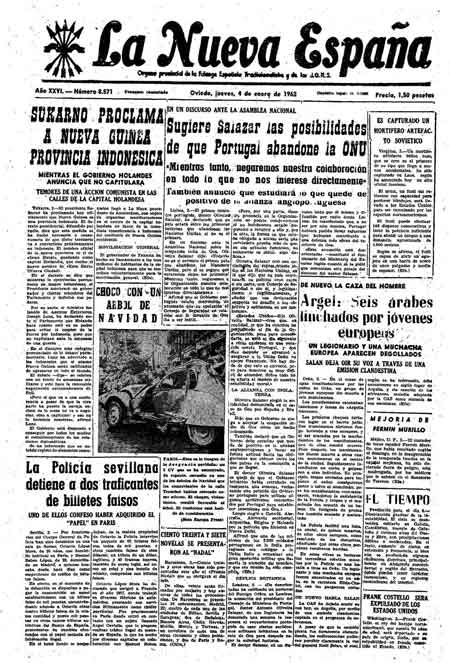 Portada Jueves 4 de  de 1962