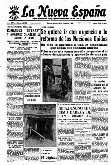 Portada Viernes 5 de  de 1962