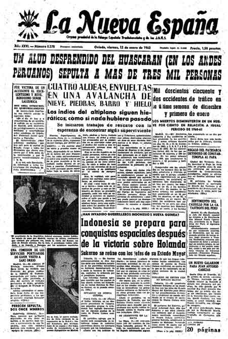 Portada Viernes 12 de  de 1962