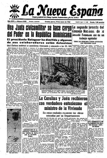 Portada Jueves 18 de  de 1962