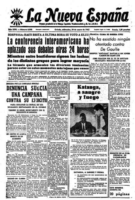 Portada Miércoles 24 de  de 1962
