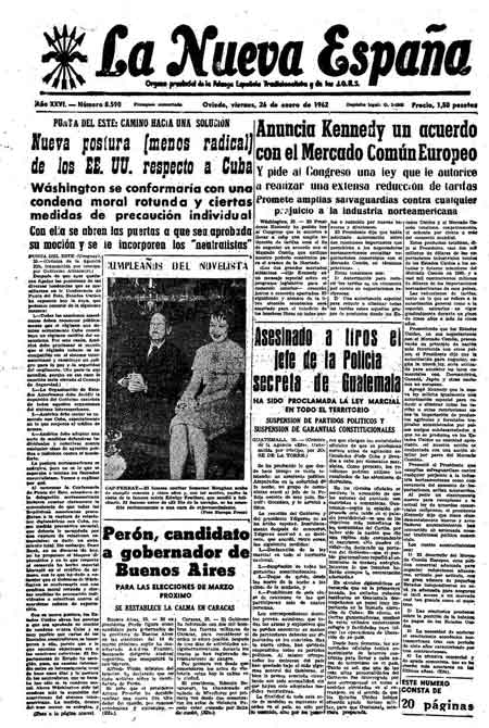 Portada Viernes 26 de  de 1962