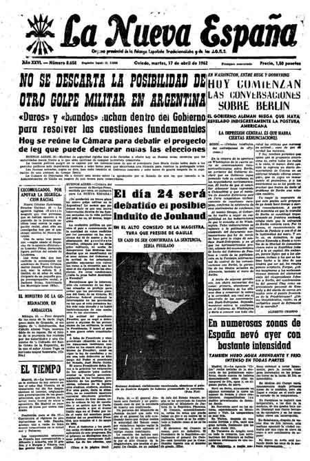Portada Martes 17 de  de 1962