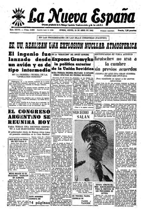 Portada Jueves 26 de  de 1962