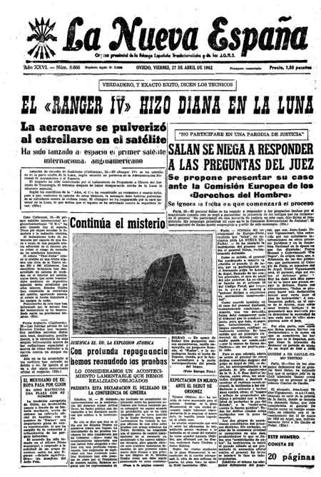 Portada Viernes 27 de  de 1962