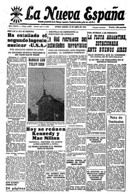 Portada Sábado 28 de  de 1962
