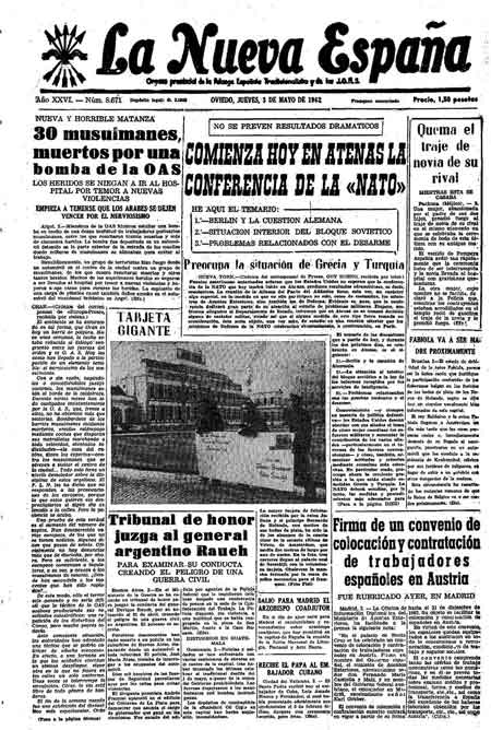 Portada Jueves 3 de  de 1962