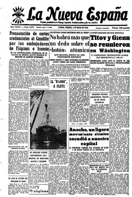 Portada Viernes 4 de  de 1962