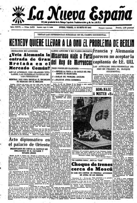 Portada Viernes 11 de  de 1962