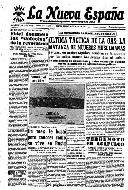 Portada Sábado 12 de  de 1962