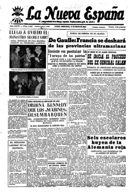 Portada Miércoles 16 de  de 1962
