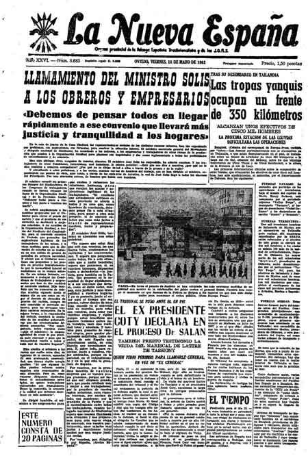 Portada Viernes 18 de  de 1962