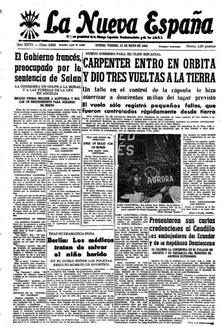 Portada Viernes 25 de  de 1962