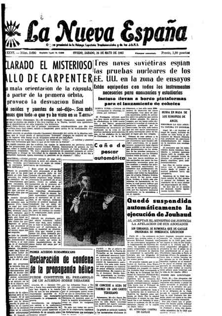 Portada Sábado 26 de  de 1962