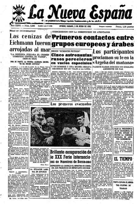 Portada Sábado 2 de  de 1962