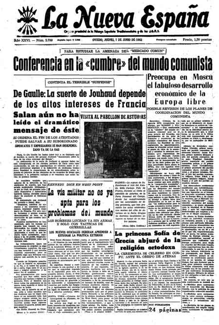 Portada Jueves 7 de  de 1962