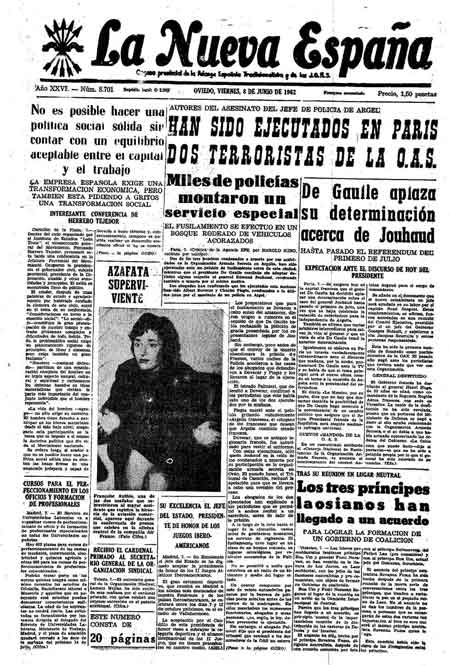 Portada Viernes 8 de  de 1962