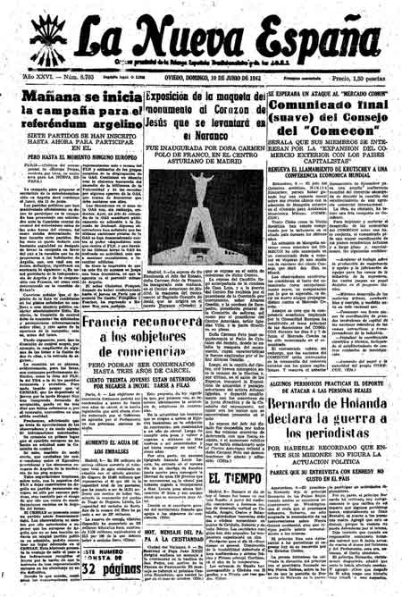 Portada Domingo 10 de  de 1962