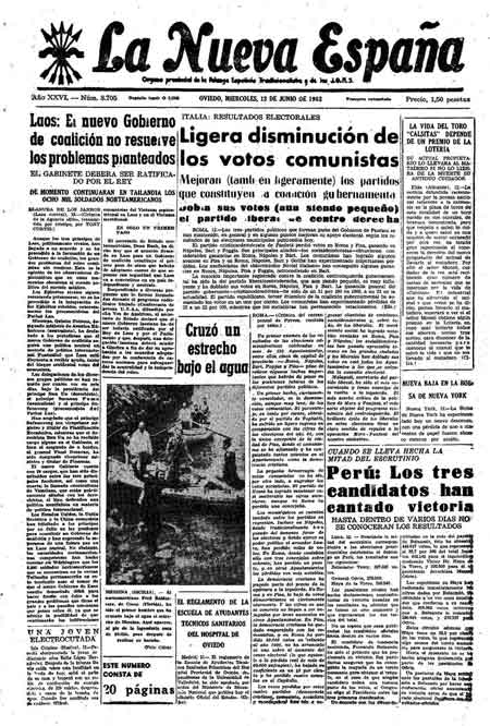 Portada Miércoles 13 de  de 1962