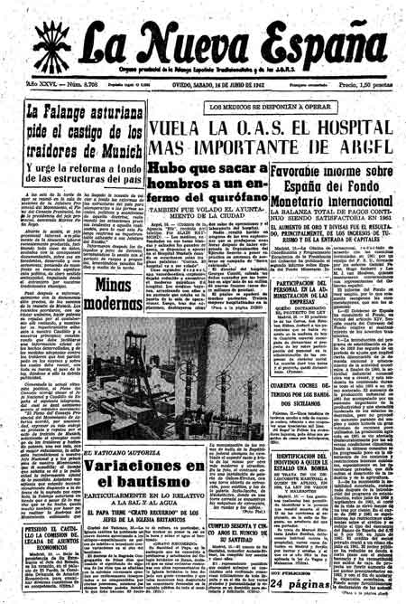 Portada Sábado 16 de  de 1962