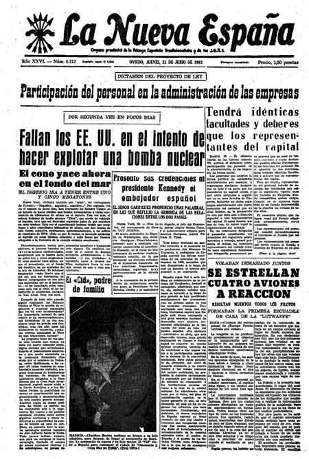 Portada Jueves 21 de  de 1962