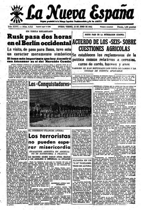 Portada Viernes 22 de  de 1962
