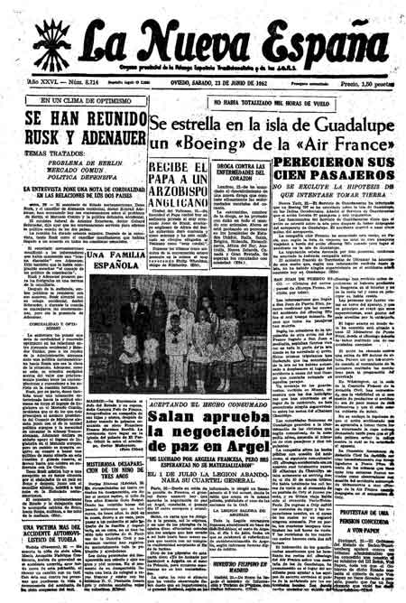 Portada Sábado 23 de  de 1962