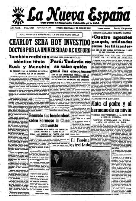 Portada Miércoles 27 de  de 1962
