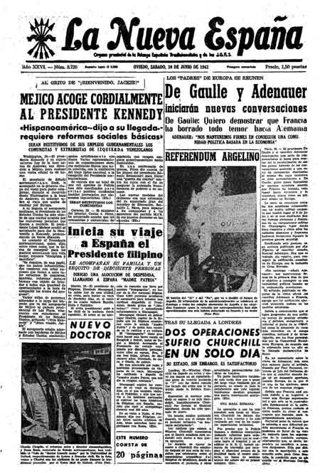 Portada Sábado 30 de  de 1962