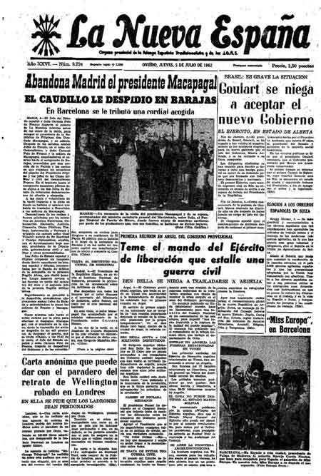 Portada Jueves 5 de  de 1962