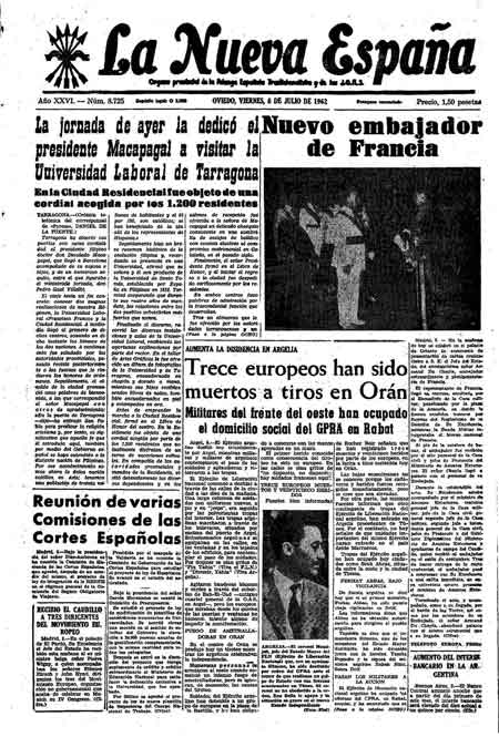 Portada Viernes 6 de  de 1962