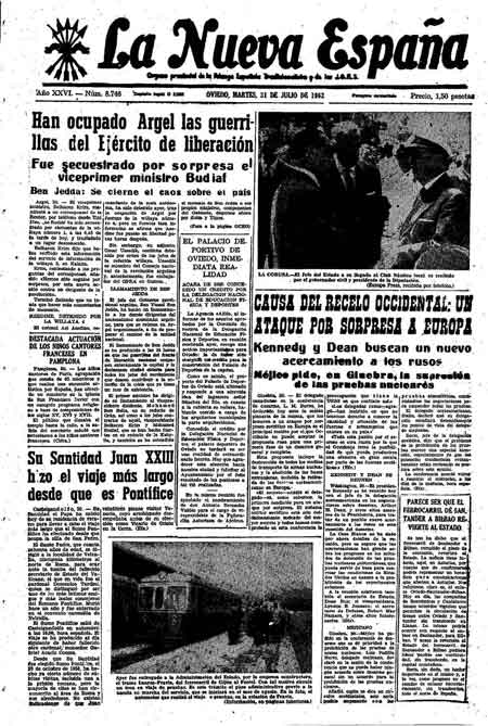 Portada Martes 31 de  de 1962