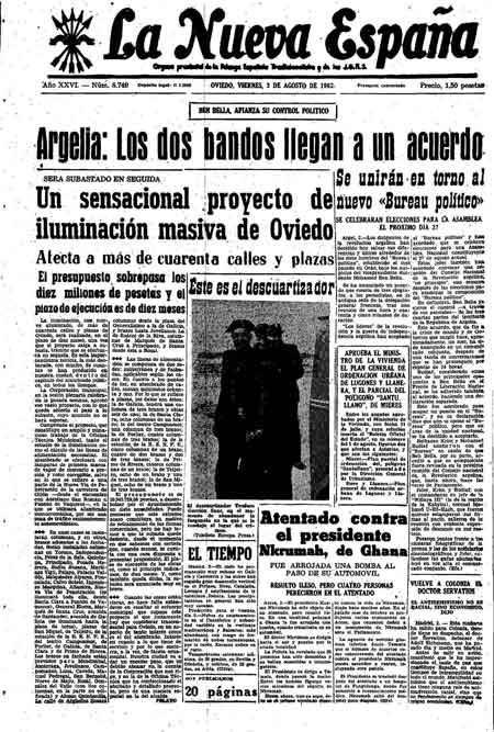 Portada Viernes 3 de  de 1962