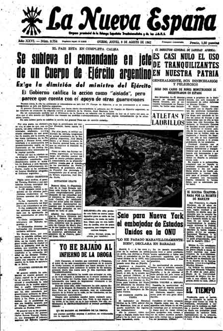 Portada Jueves 9 de  de 1962