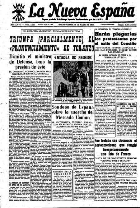 Portada Viernes 10 de  de 1962