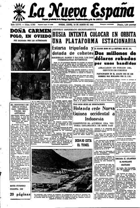 Portada Jueves 16 de  de 1962