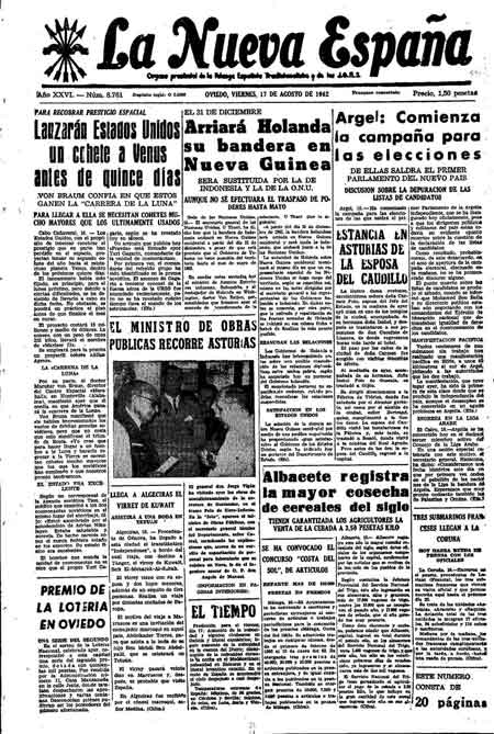 Portada Viernes 17 de  de 1962