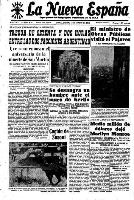 Portada Sábado 18 de  de 1962