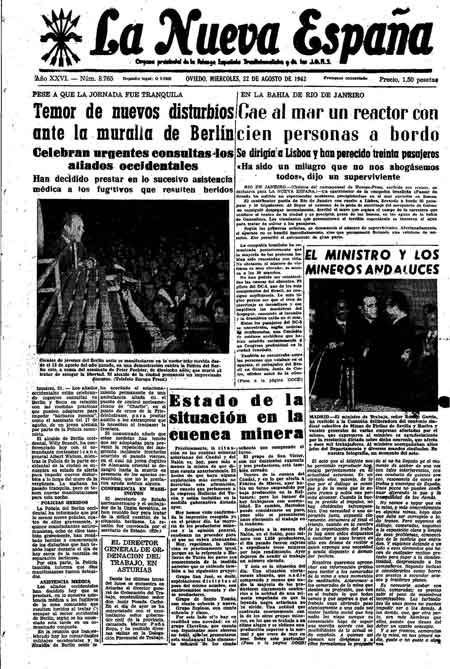 Portada Miércoles 22 de  de 1962