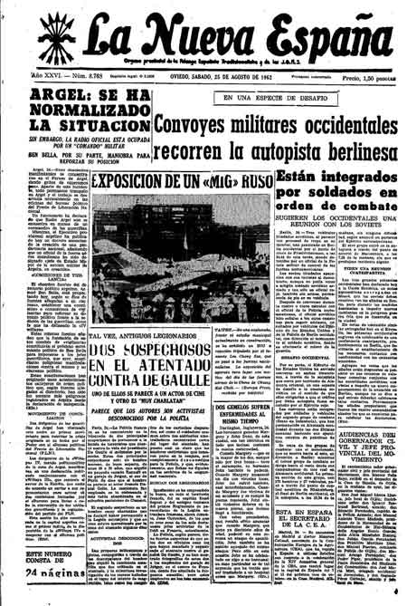 Portada Sábado 25 de  de 1962