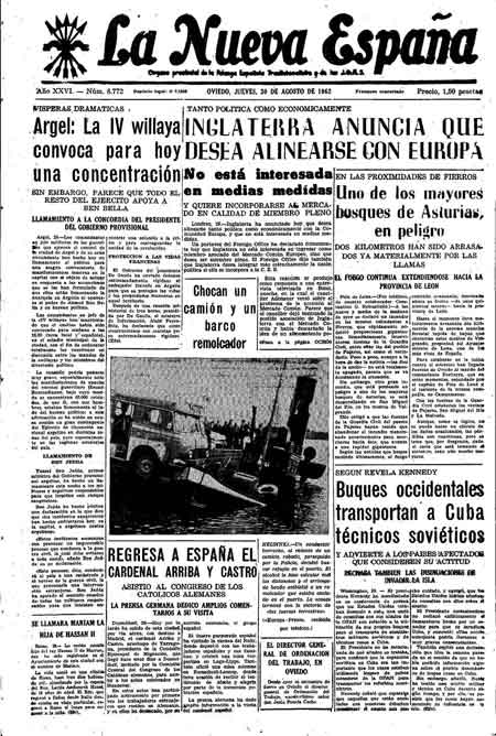 Portada Jueves 30 de  de 1962