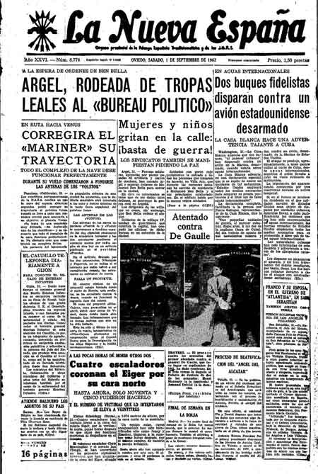 Portada Sábado 1 de  de 1962