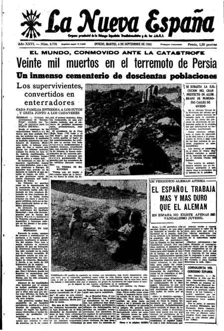 Portada Martes 4 de  de 1962
