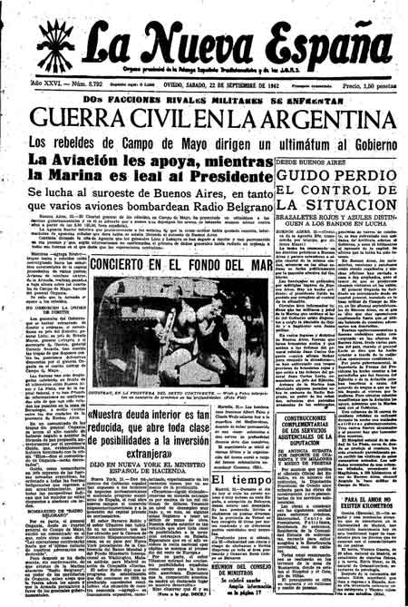 Portada Sábado 22 de  de 1962